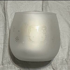 Sanrio Hello Kitty 90s Frosted White Candle Holder 2.5” NEW
